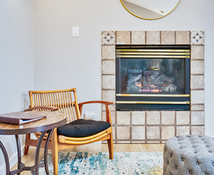 Guest Room with Fireplace